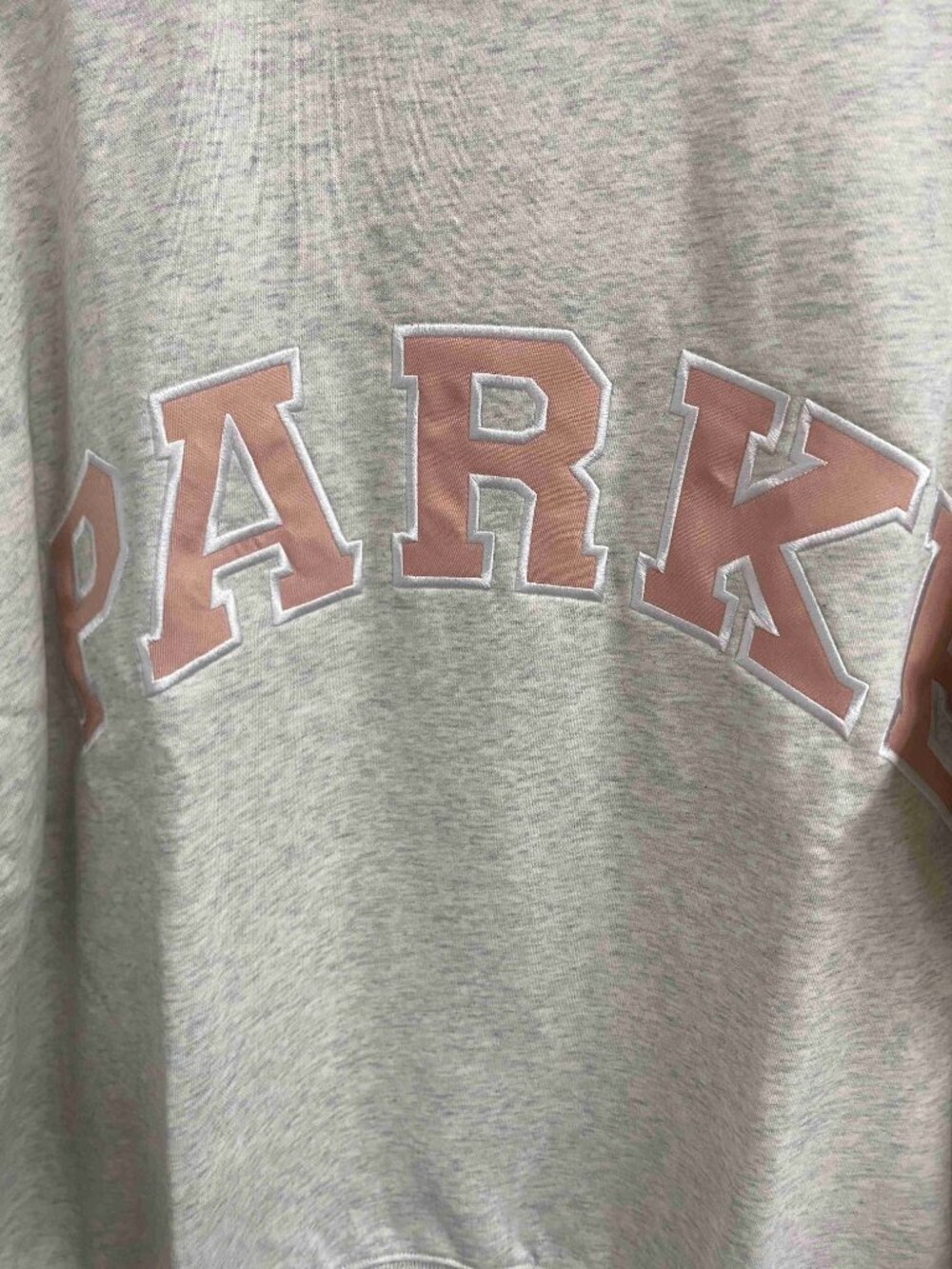 PARKE Varsity Mock Neck Heather Gray Sweatshirt - Picture 3 of 7